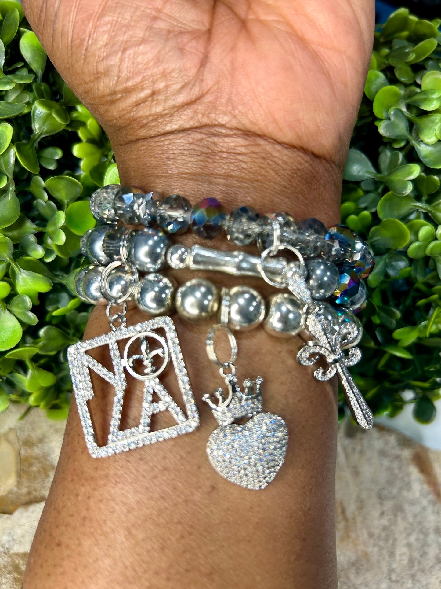 Exquisite Mardi Gras Celebration Bracelet